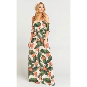 Paradise Found Caitlin Ruffle Maxi Dress